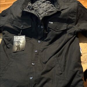 DIXXON Men's Classic Black Shirt Jacket